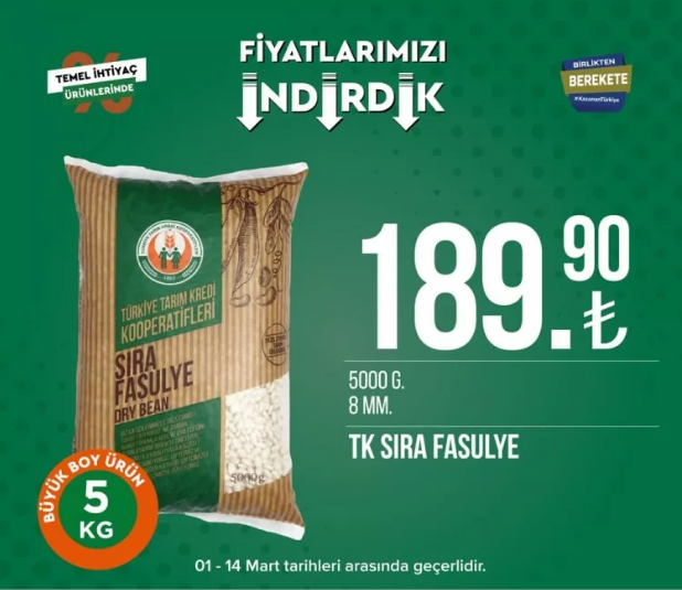 Tarım Kredi Kooperatifi Market, birçok üründe indirime gitti 11