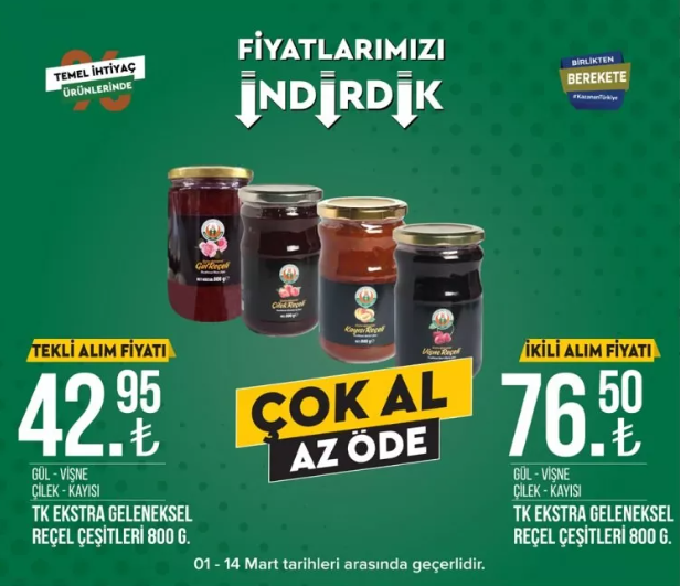 Tarım Kredi Kooperatifi Market, birçok üründe indirime gitti 22