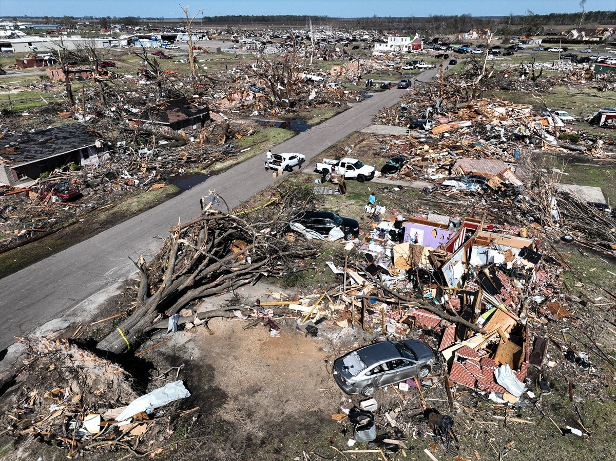 ABD'de hortumların yol açtığı yıkım böyle görüntülendi 5
