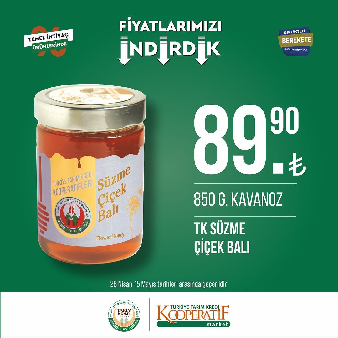 Tarım Kredi Kooperatif Market'te yeni indirimler! 30