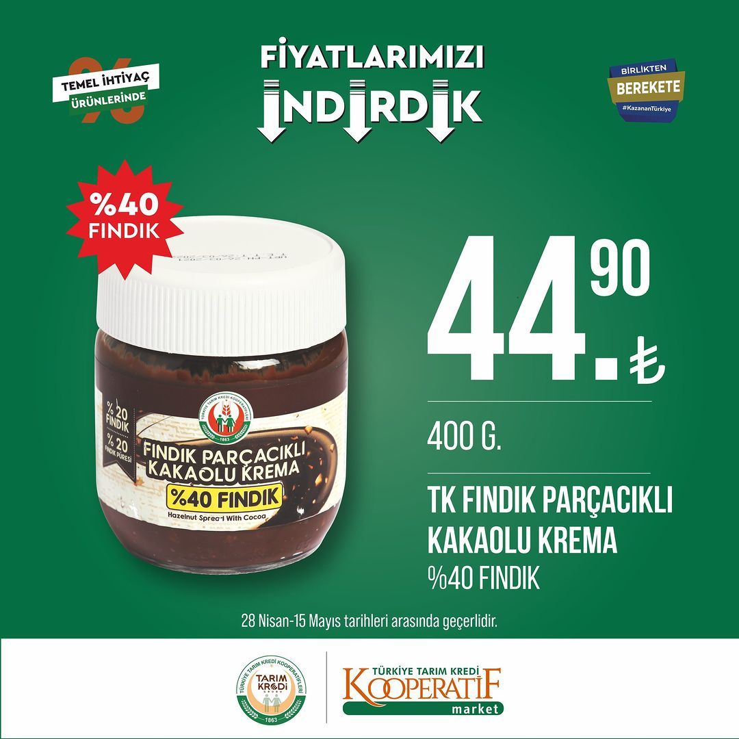 Tarım Kredi Kooperatif Market'te yeni indirimler! 29
