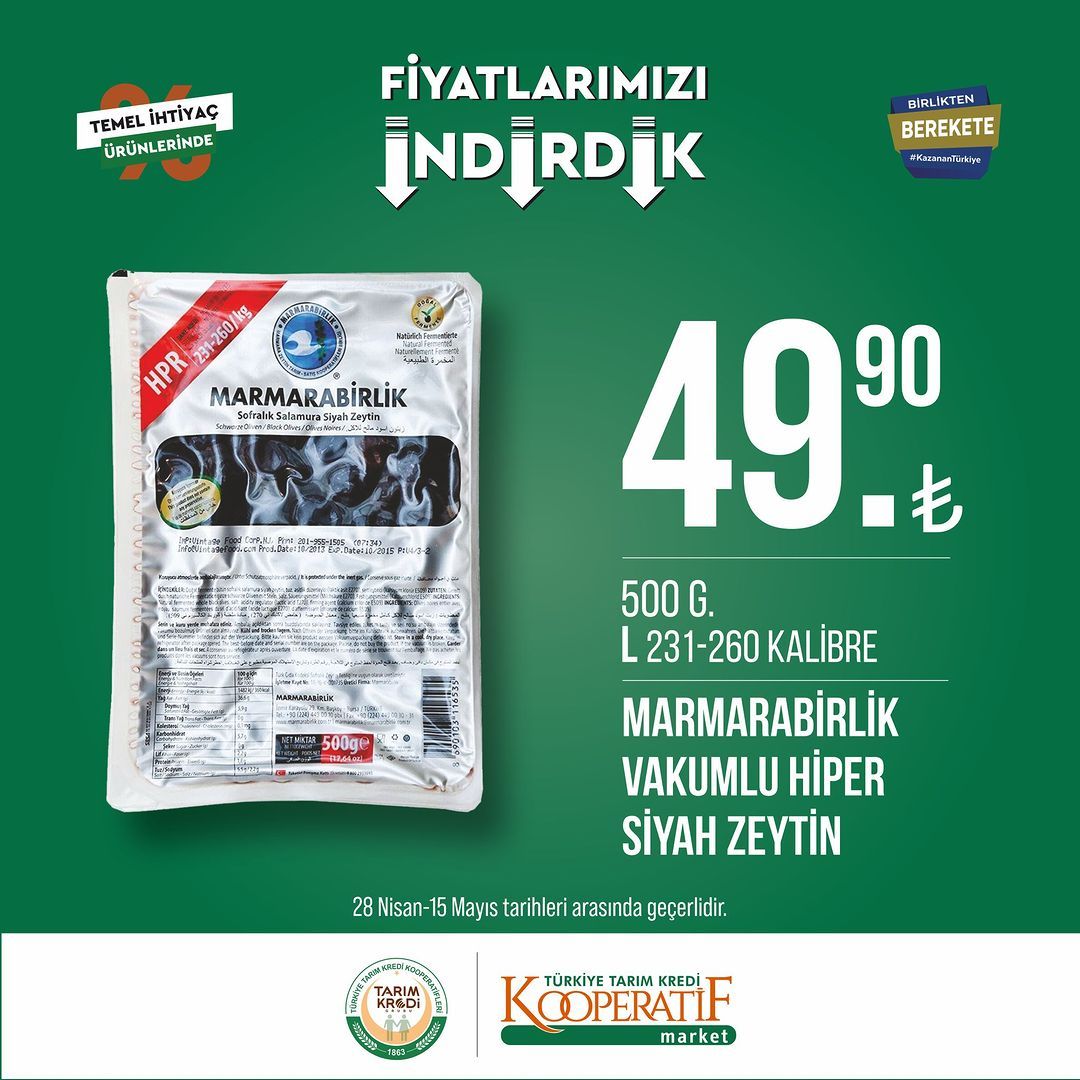 Tarım Kredi Kooperatif Market'te yeni indirimler! 31