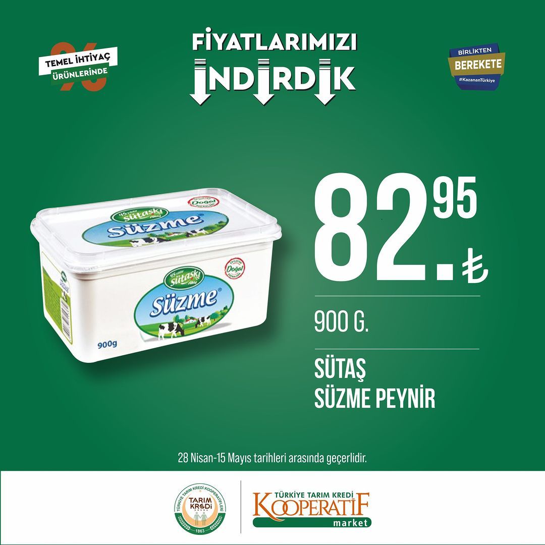 Tarım Kredi Kooperatif Market'te yeni indirimler! 25