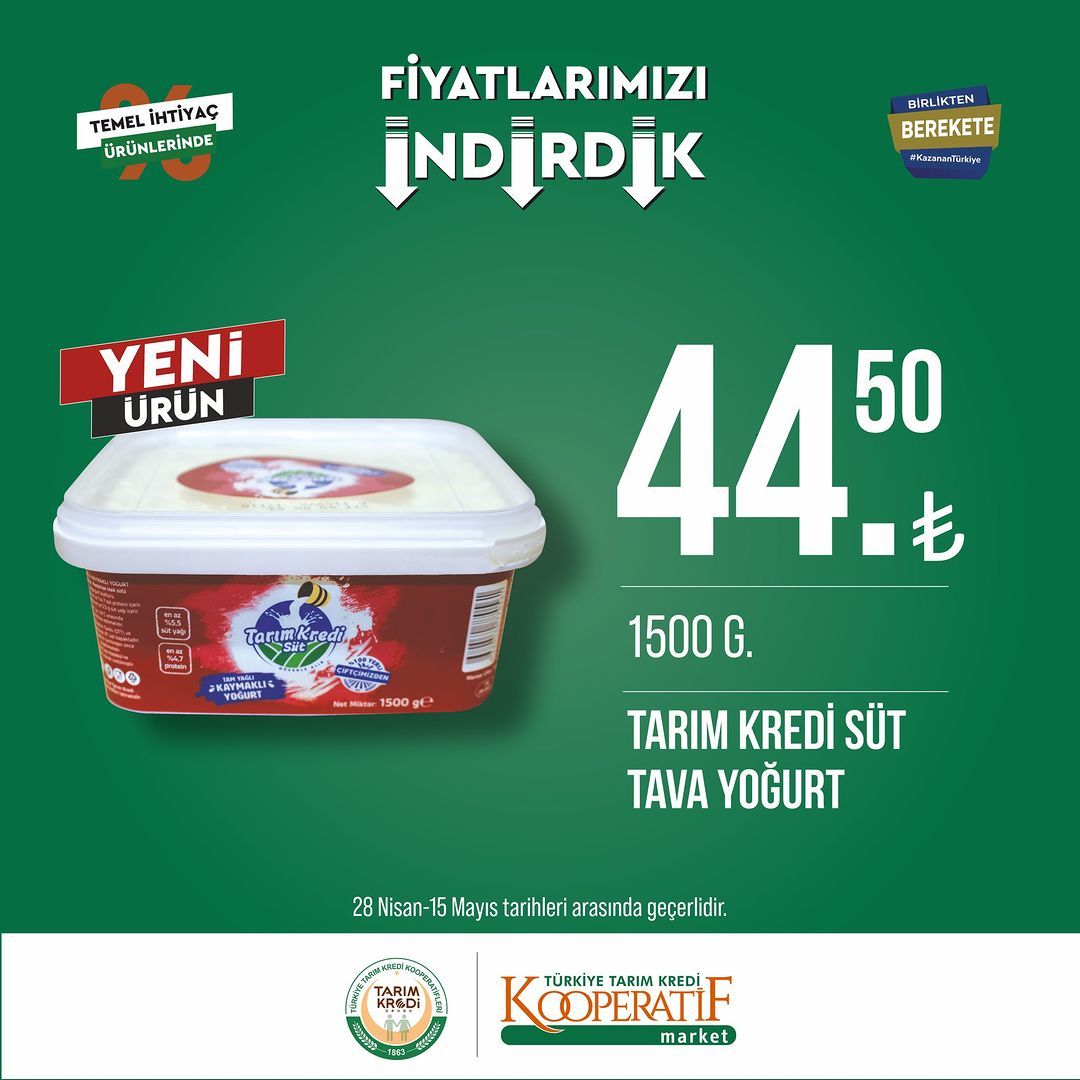 Tarım Kredi Kooperatif Market'te yeni indirimler! 26