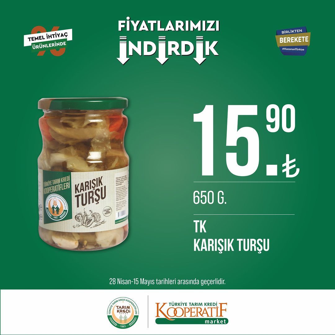 Tarım Kredi Kooperatif Market'te yeni indirimler! 34