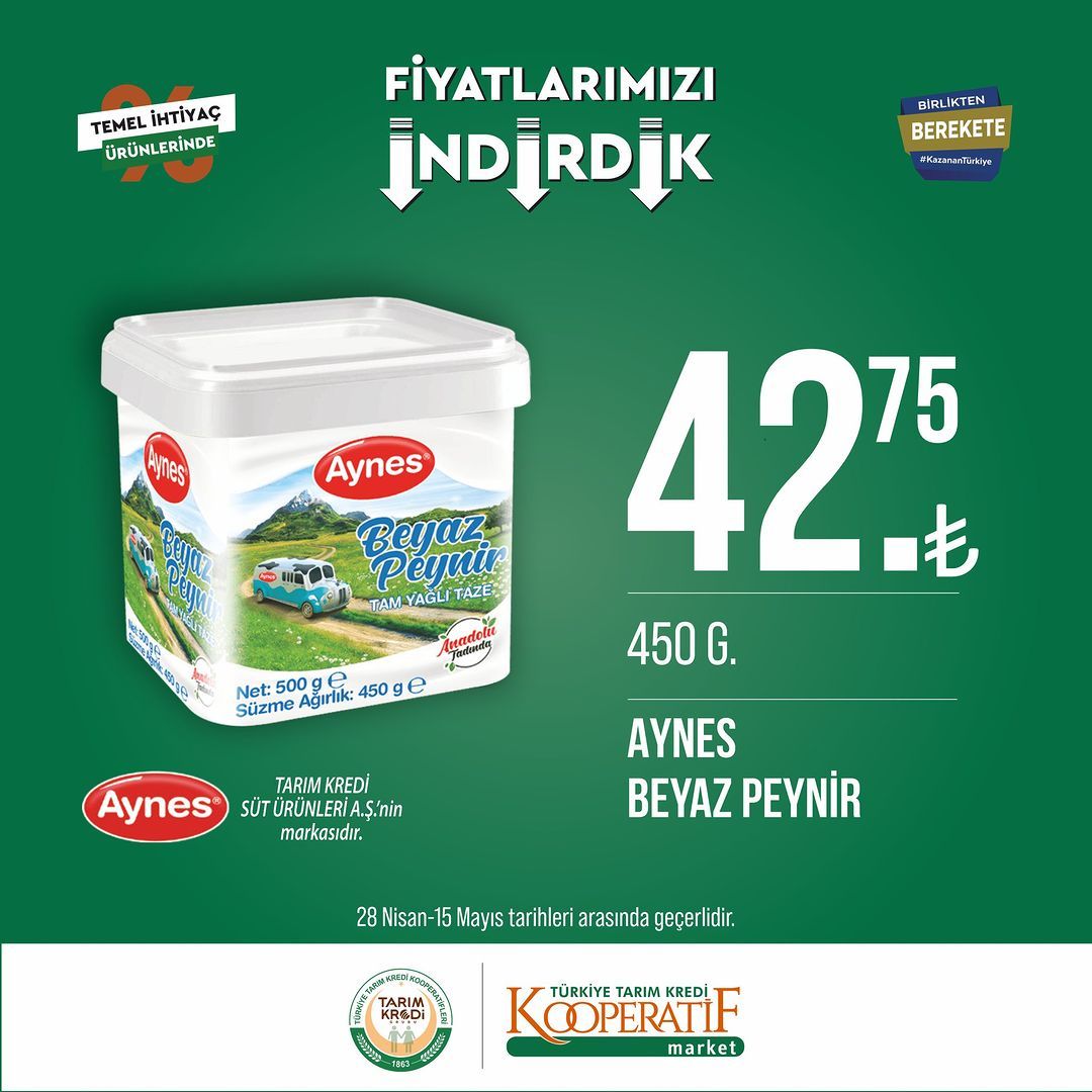 Tarım Kredi Kooperatif Market'te yeni indirimler! 23