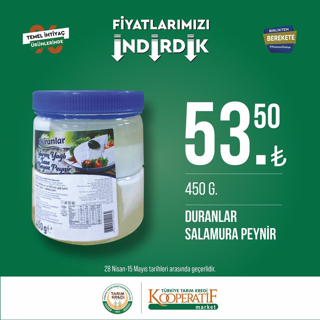 Tarım Kredi Kooperatif Market'te yeni indirimler! 24