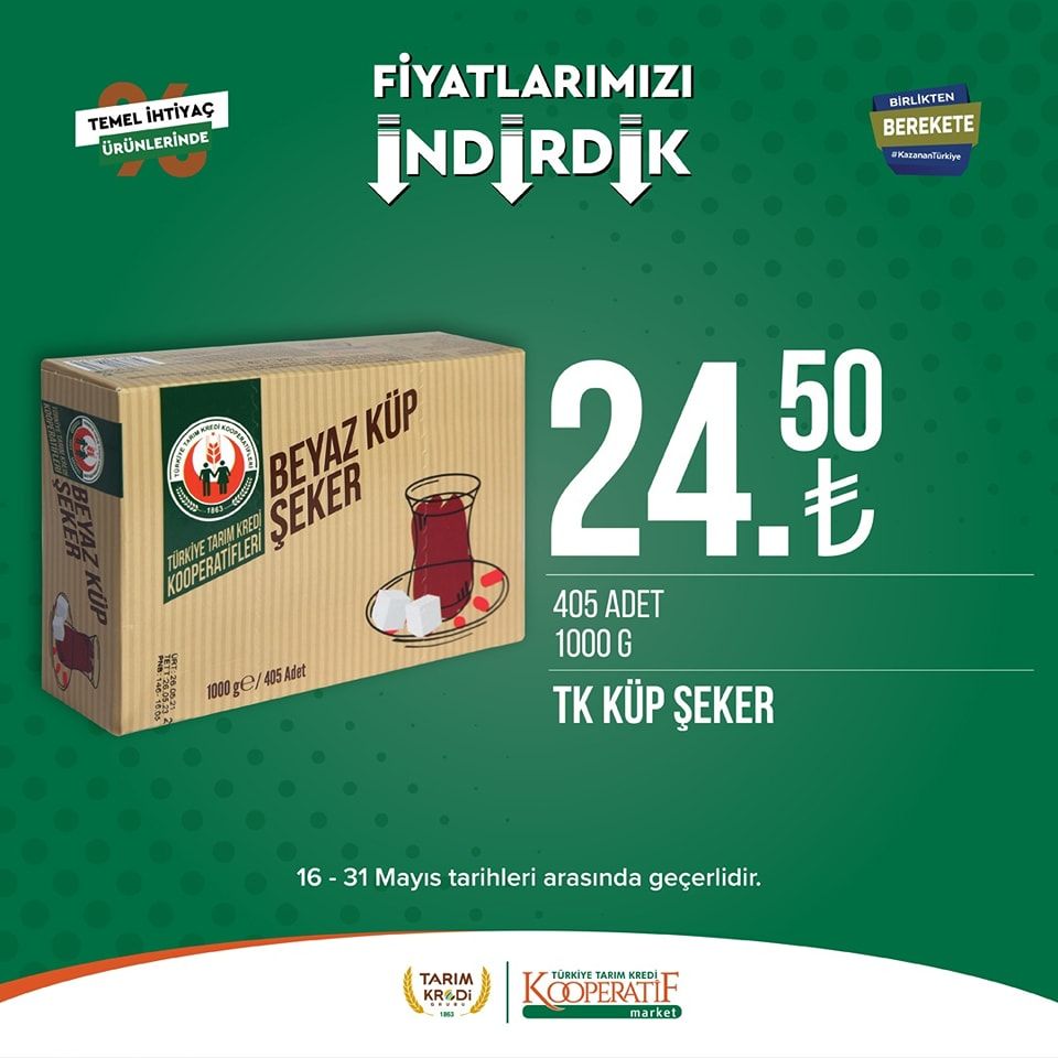 Tarım Kredi Kooperatifi Market'ten yeni indirim! 21