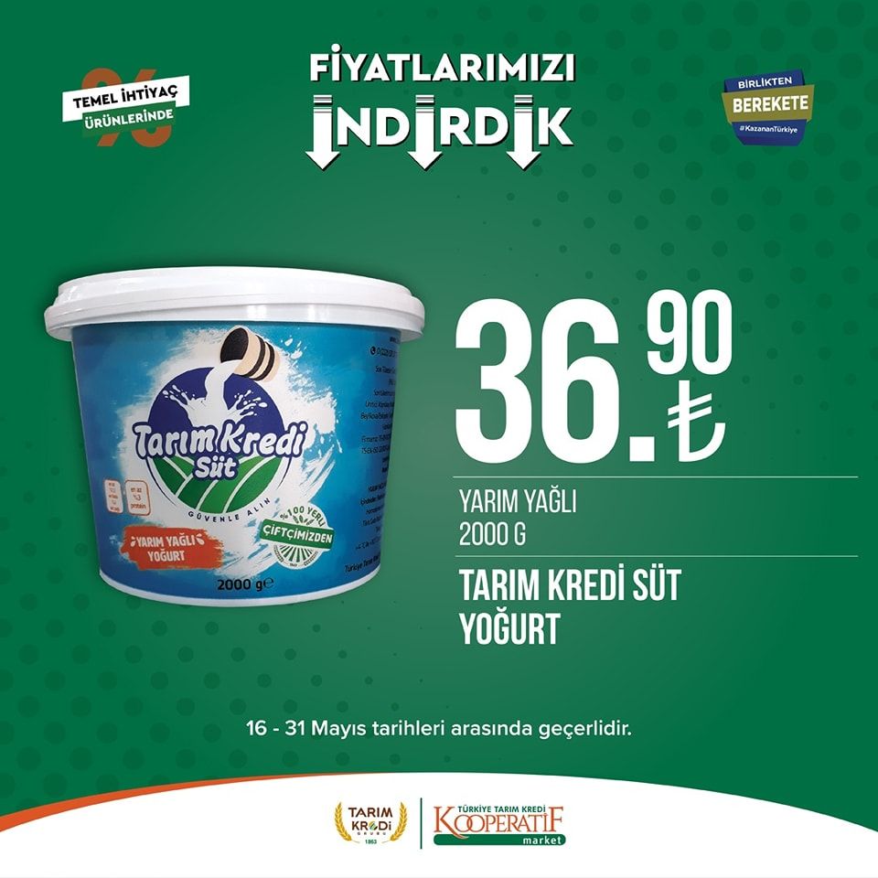 Tarım Kredi Kooperatifi Market'ten yeni indirim! 27