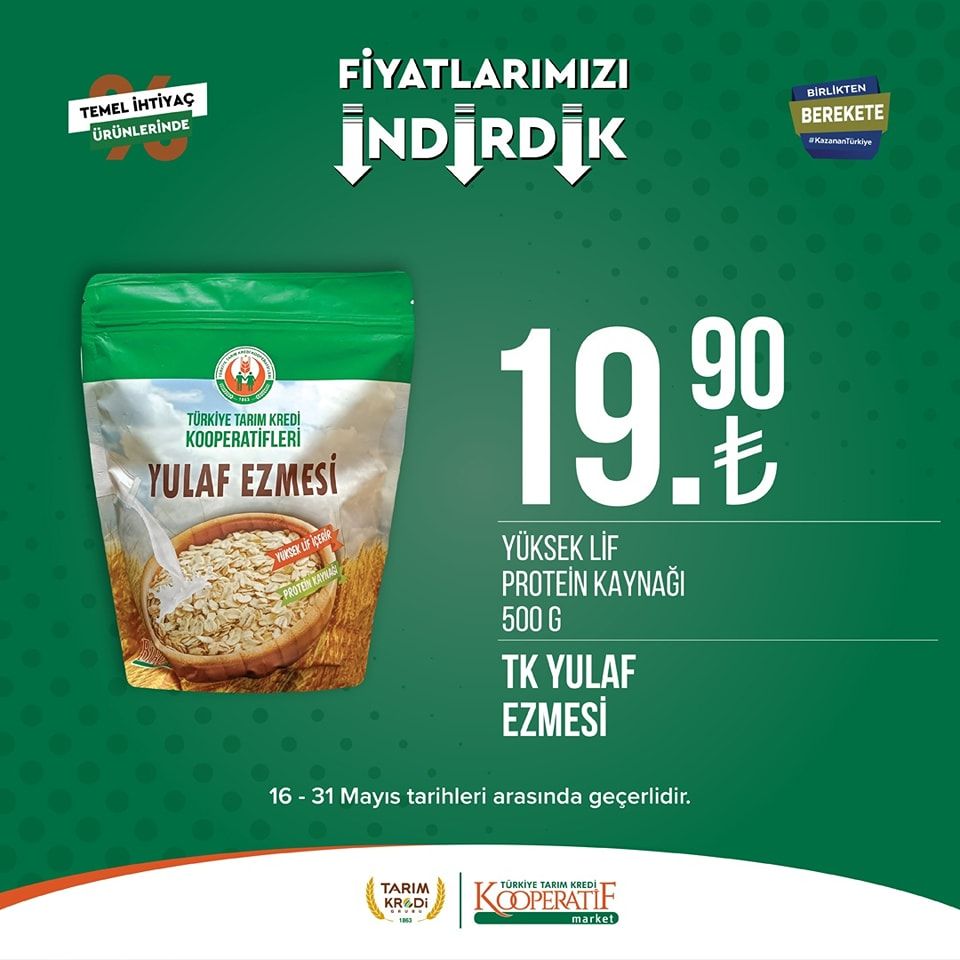 Tarım Kredi Kooperatifi Market'ten yeni indirim! 39