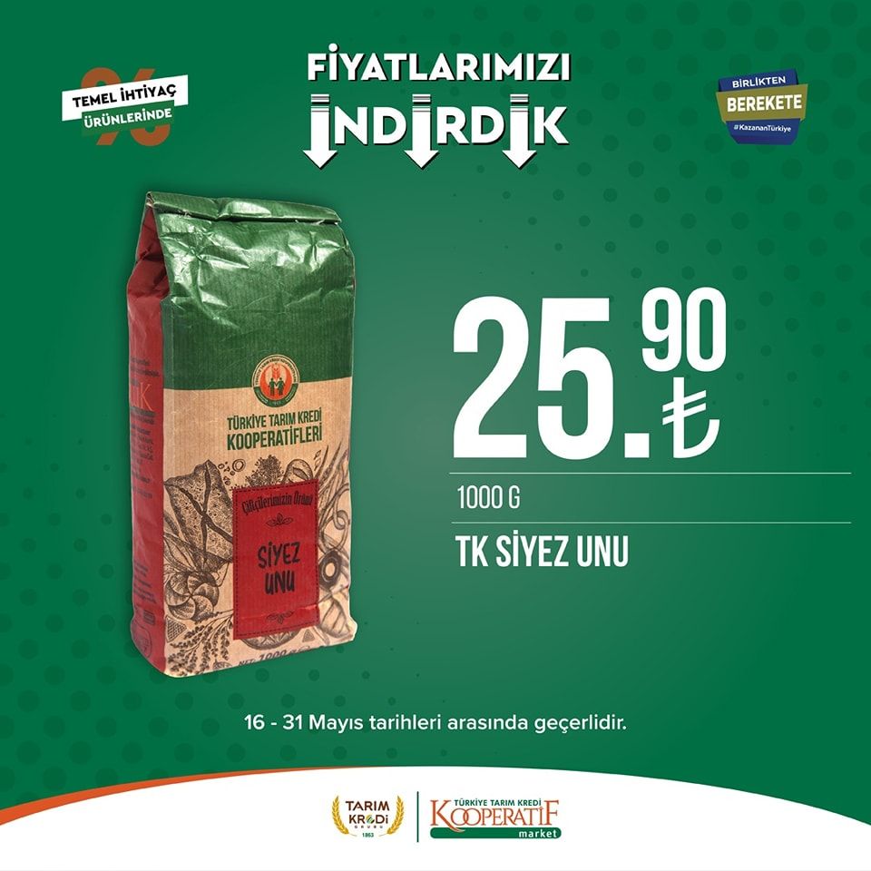 Tarım Kredi Kooperatifi Market'ten yeni indirim! 42