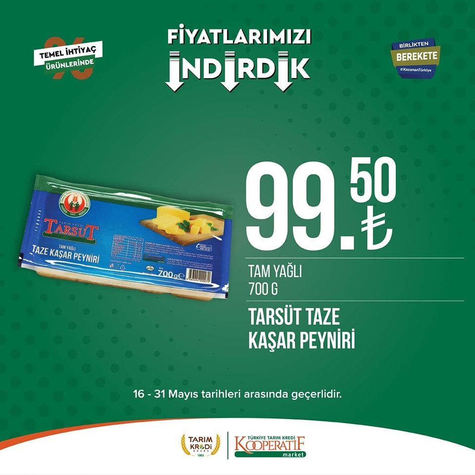 Tarım Kredi Kooperatifi Market'ten yeni indirim! 46