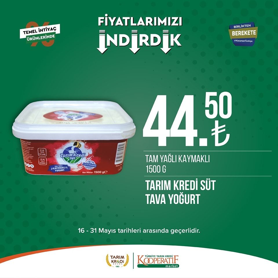 Tarım Kredi Kooperatifi Market'ten yeni indirim! 48