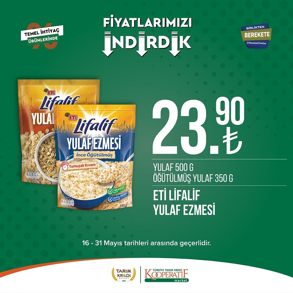 Tarım Kredi Kooperatifi Market'ten yeni indirim! 55