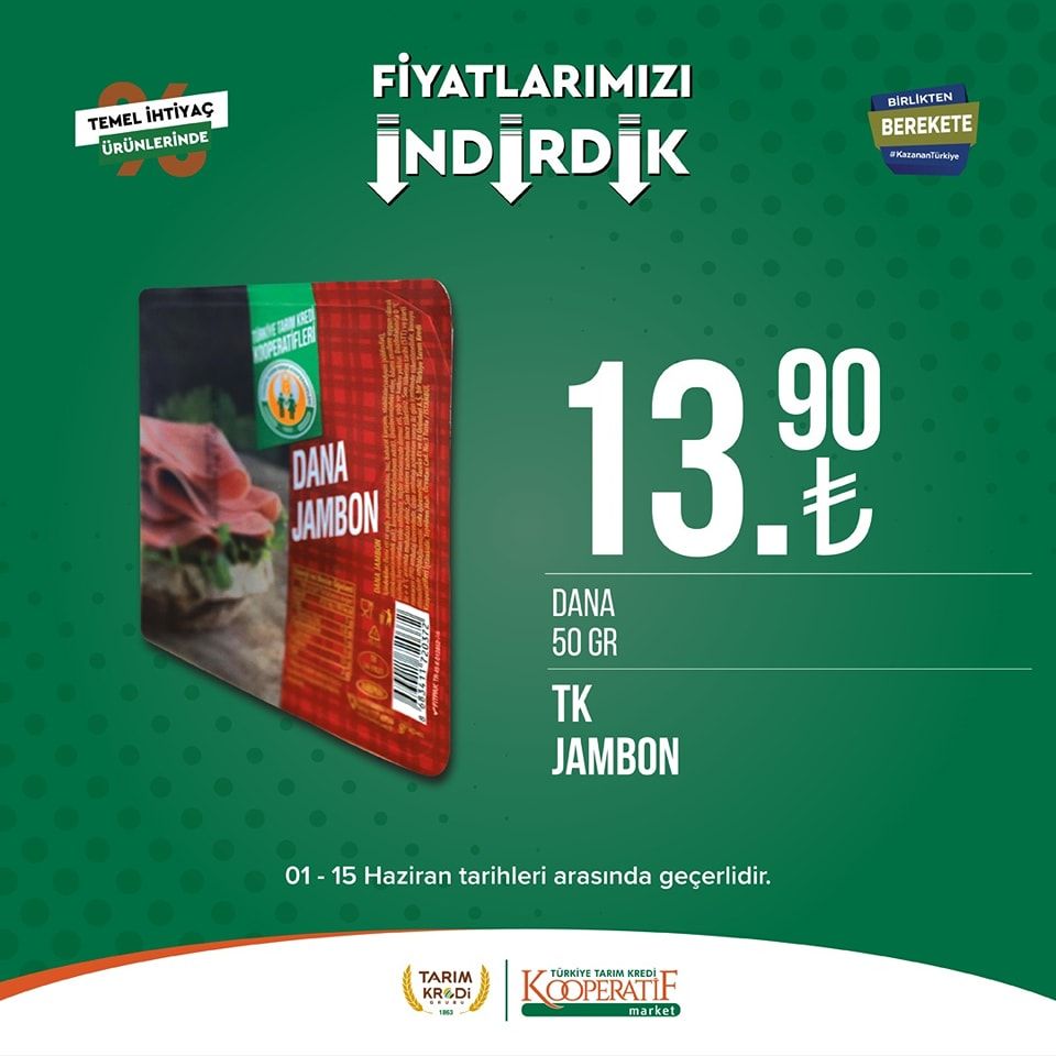 Tarım Kredi Kooperatifi Market'ten birçok üründe yeni indirim! 10