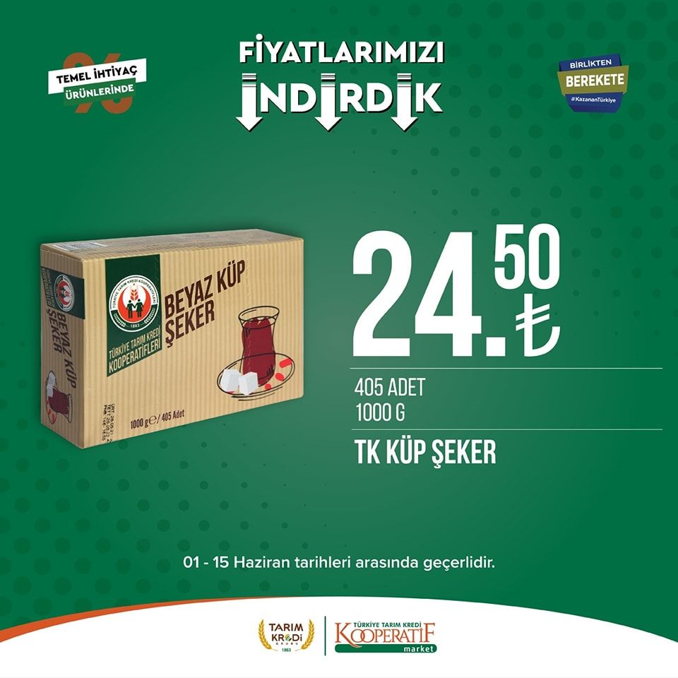 Tarım Kredi Kooperatifi Market'ten birçok üründe yeni indirim! 34