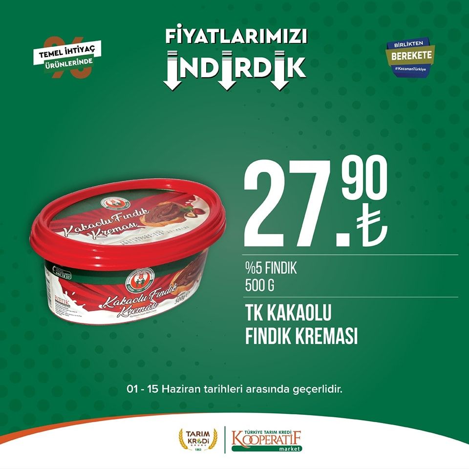 Tarım Kredi Kooperatifi Market'ten birçok üründe yeni indirim! 19