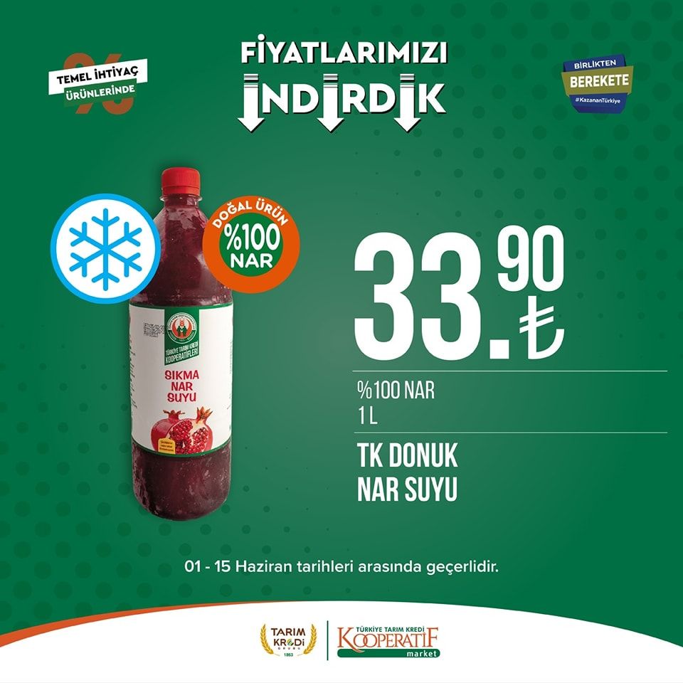 Tarım Kredi Kooperatifi Market'ten birçok üründe yeni indirim! 30