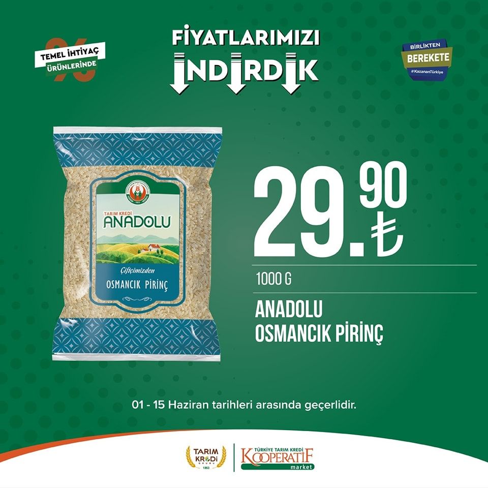 Tarım Kredi Kooperatifi Market'ten birçok üründe yeni indirim! 5