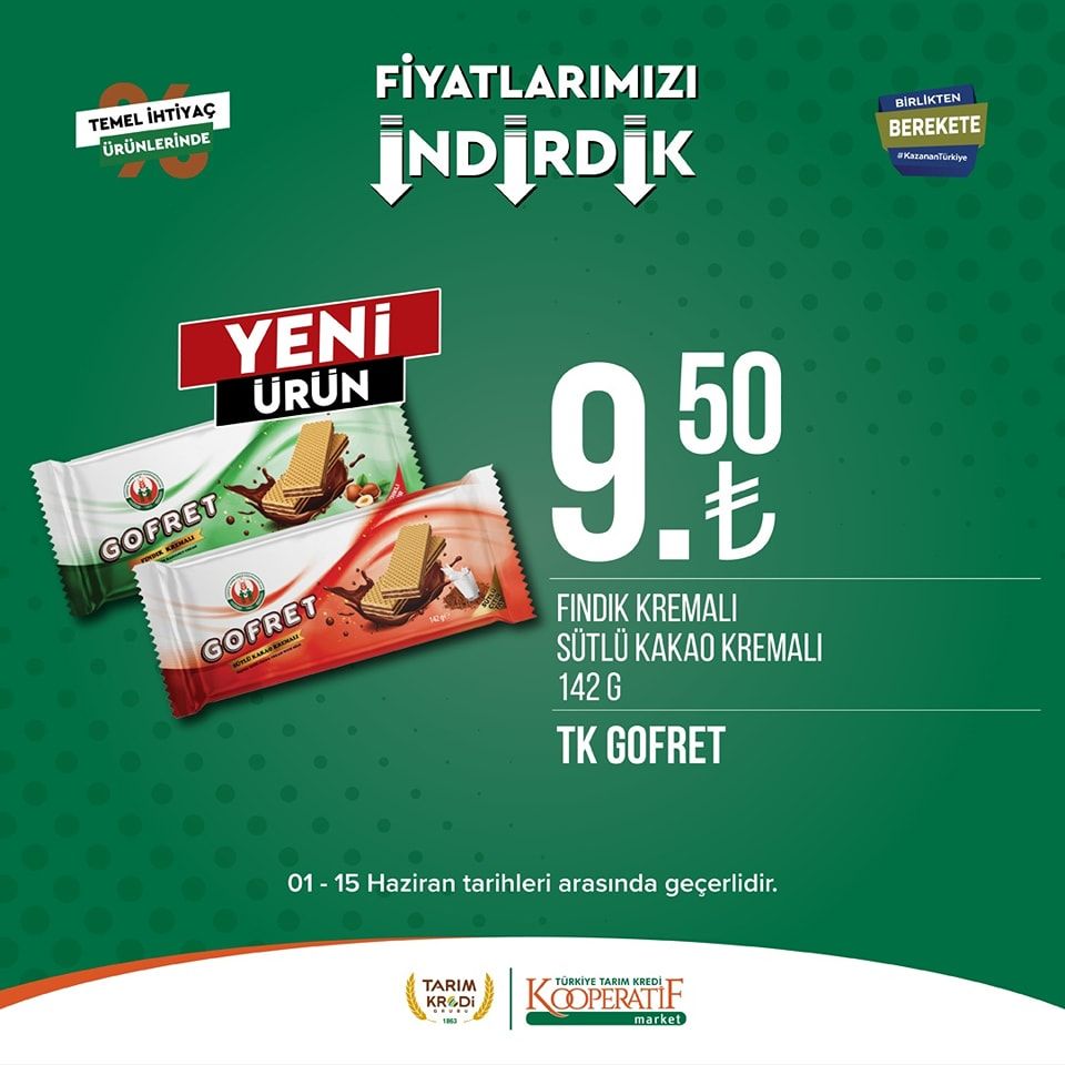 Tarım Kredi Kooperatifi Market'ten birçok üründe yeni indirim! 22