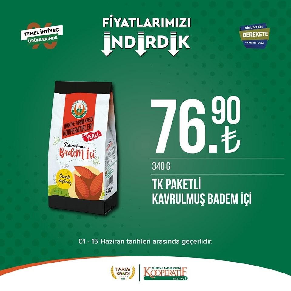 Tarım Kredi Kooperatifi Market'ten birçok üründe yeni indirim! 21