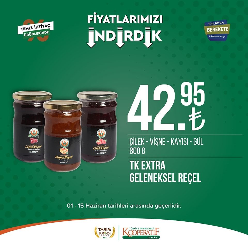 Tarım Kredi Kooperatifi Market'ten birçok üründe yeni indirim! 17