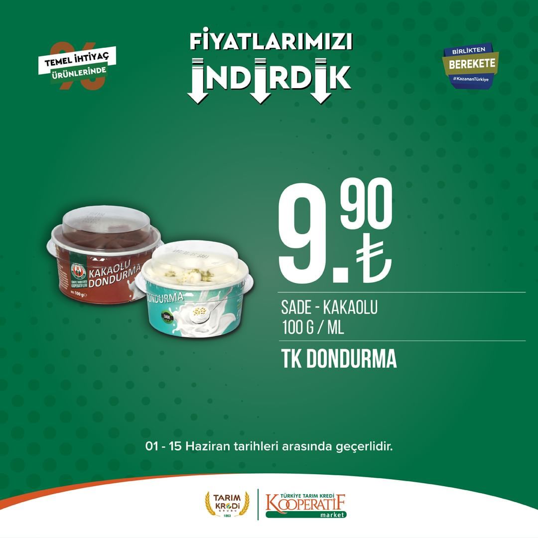 Tarım Kredi Kooperatifi Market'ten birçok üründe yeni indirim! 48