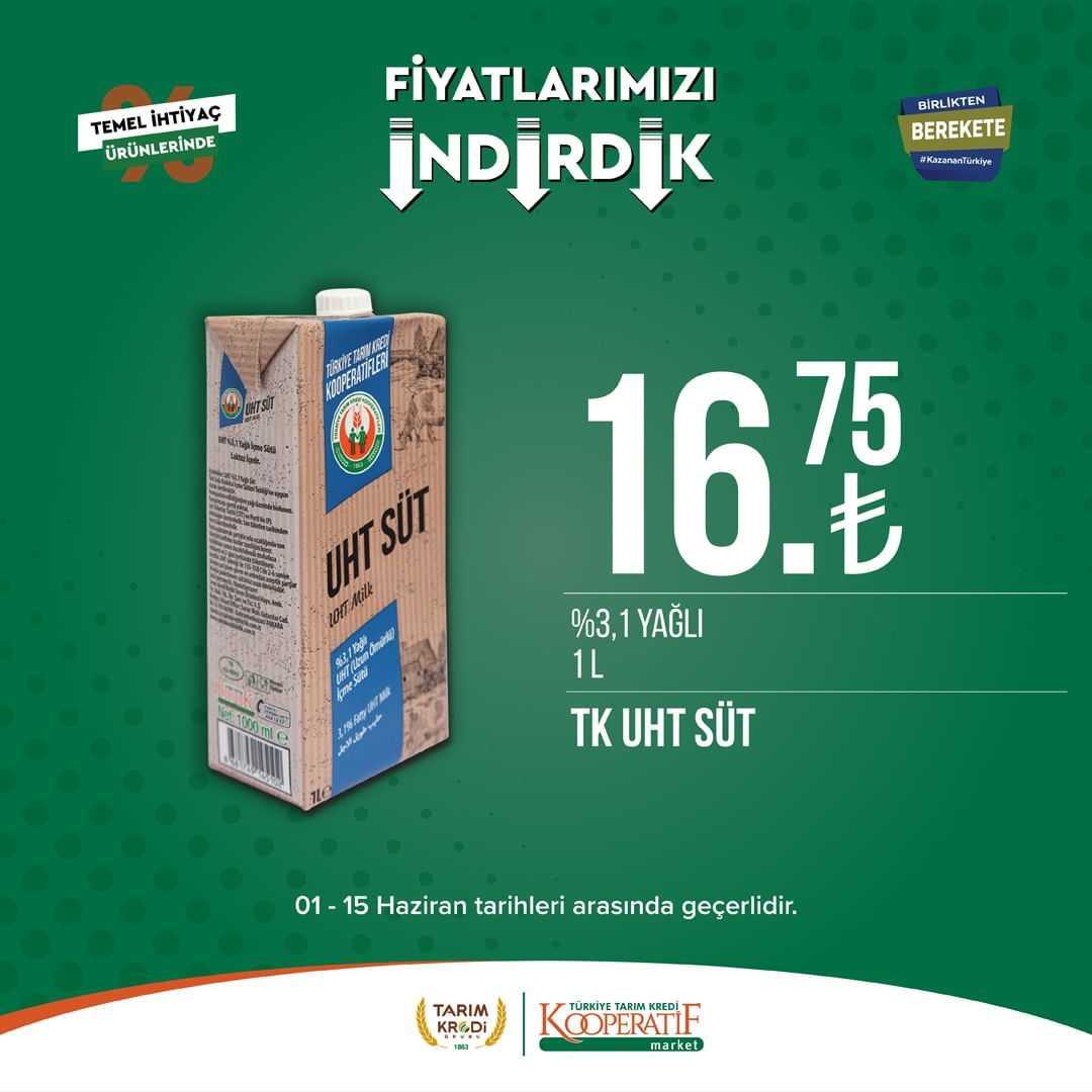 Tarım Kredi Kooperatifi Market'ten birçok üründe yeni indirim! 54