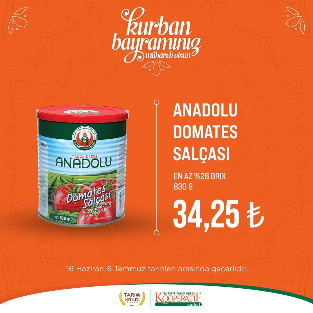 Tarım Kredi Market'ten bayram indirimi! 96