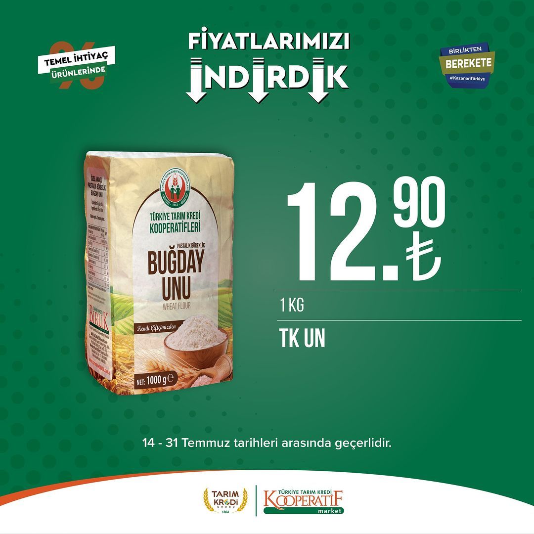 Tarım Kredi Market'ten temel ihtiyaç ürünlerinde büyük indirim! 13