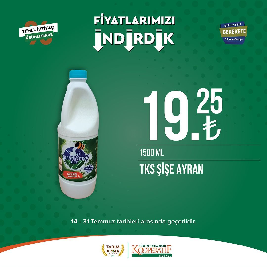 Tarım Kredi Market'ten temel ihtiyaç ürünlerinde büyük indirim! 26