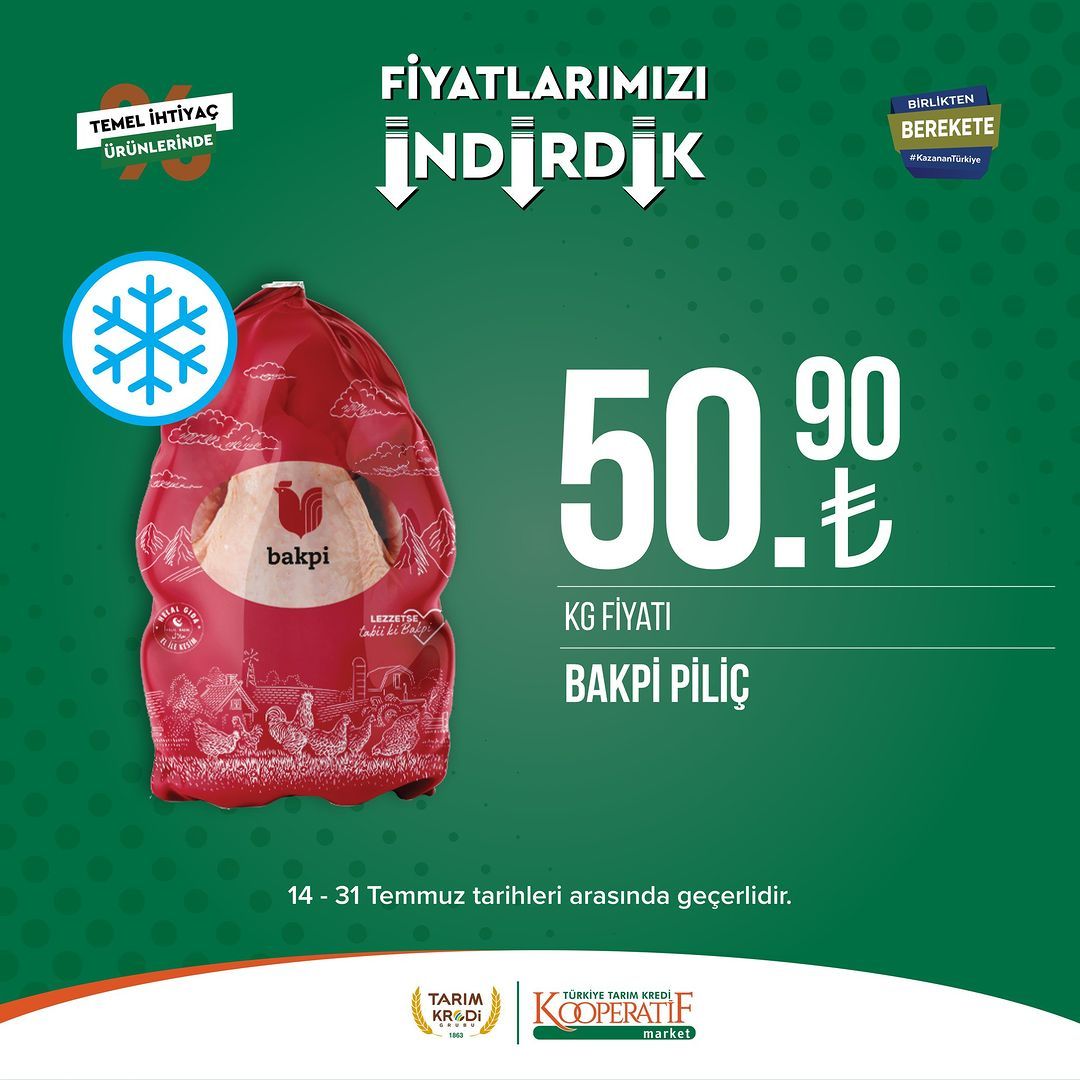 Tarım Kredi Market'ten temel ihtiyaç ürünlerinde büyük indirim! 50