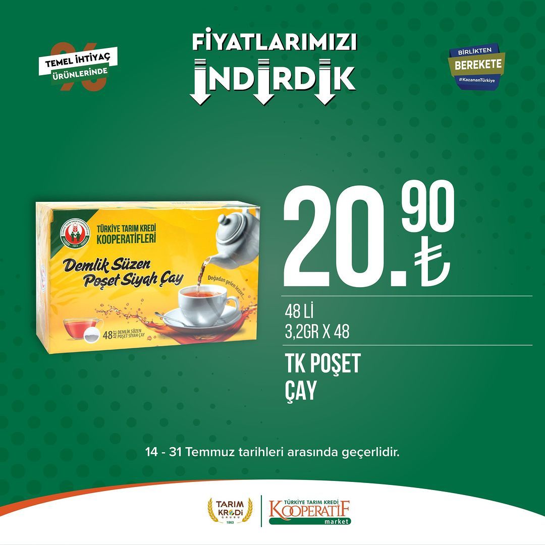 Tarım Kredi Market'ten temel ihtiyaç ürünlerinde büyük indirim! 51