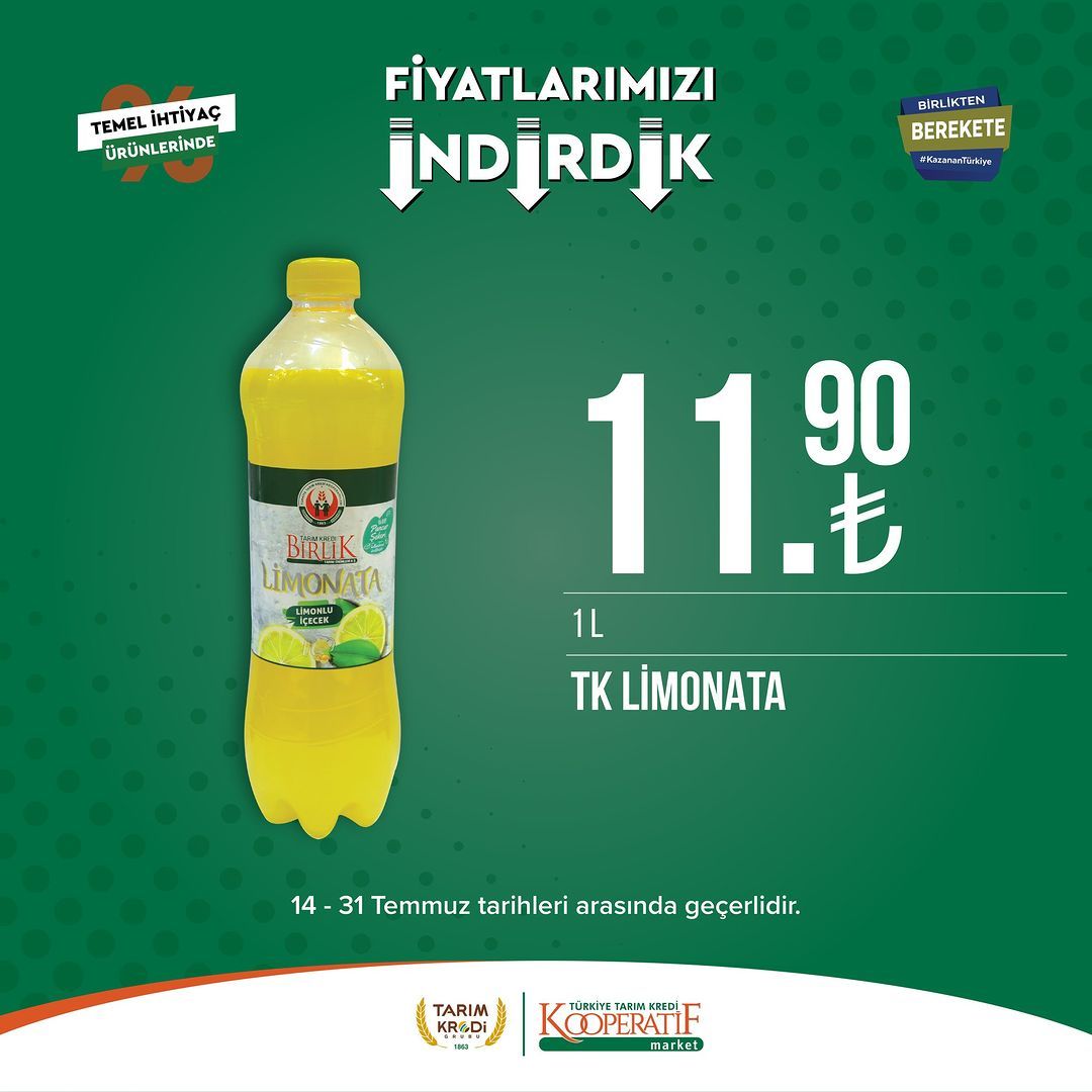 Tarım Kredi Market'ten temel ihtiyaç ürünlerinde büyük indirim! 56