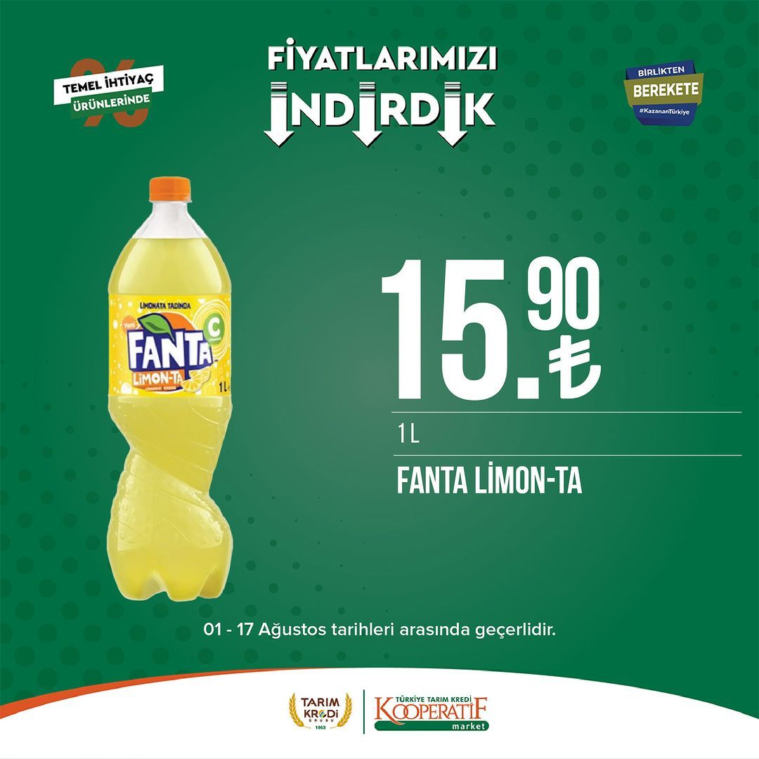 Tarım Kredi Market'ten seçili ürünlerde büyük indirim! 18