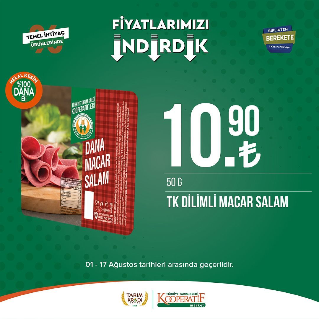 Tarım Kredi Market'ten seçili ürünlerde büyük indirim! 20