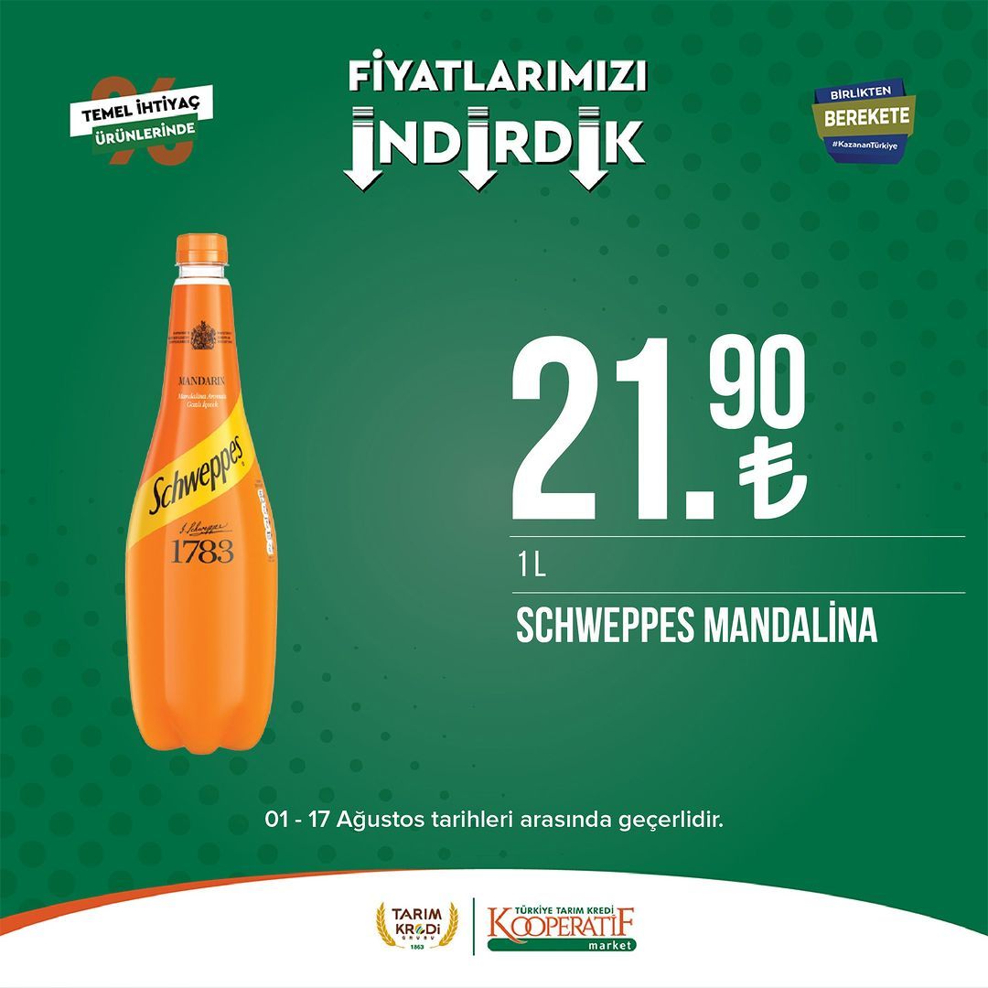 Tarım Kredi Market'ten seçili ürünlerde büyük indirim! 22