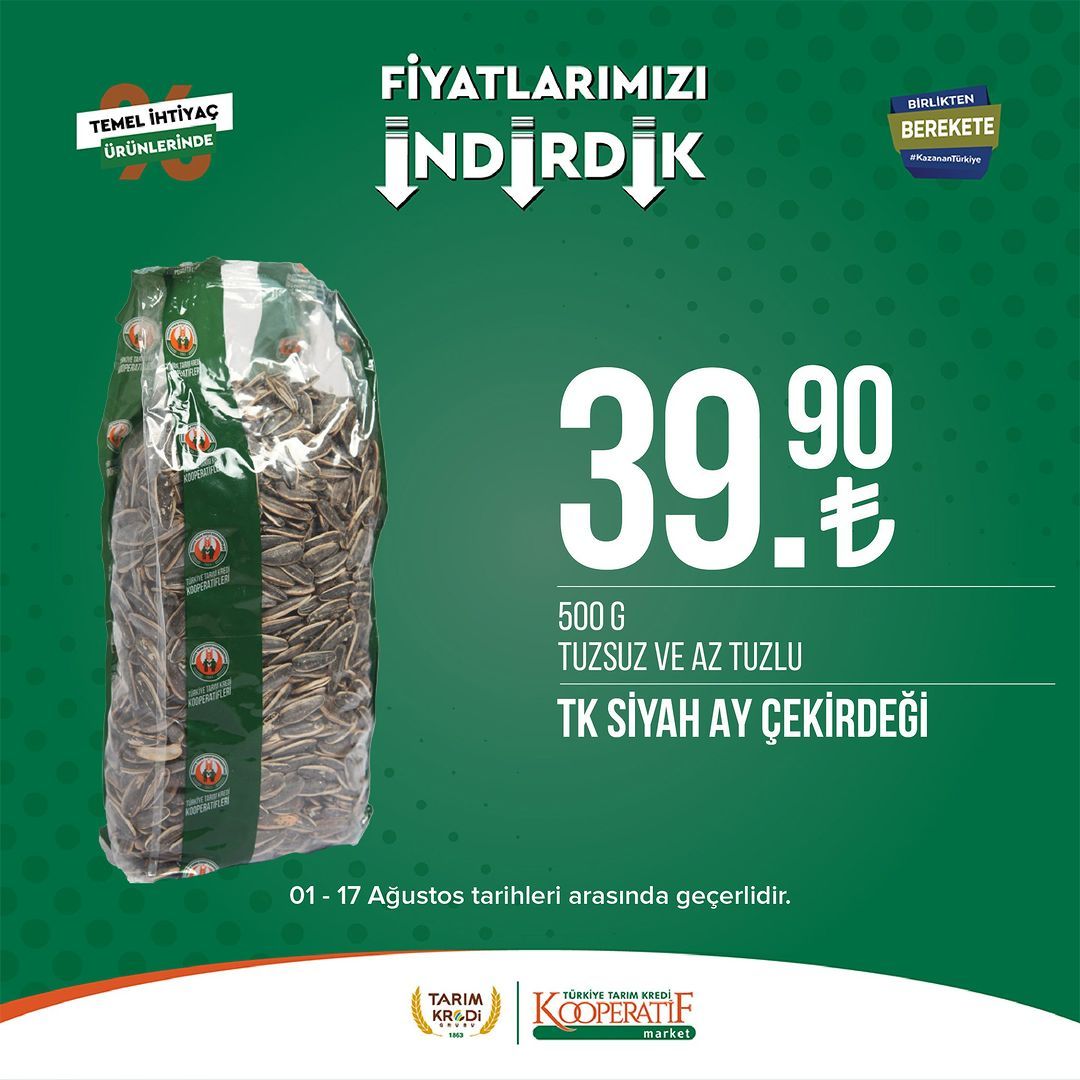 Tarım Kredi Market'ten seçili ürünlerde büyük indirim! 24