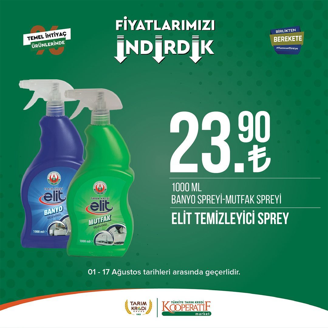 Tarım Kredi Market'ten seçili ürünlerde büyük indirim! 27