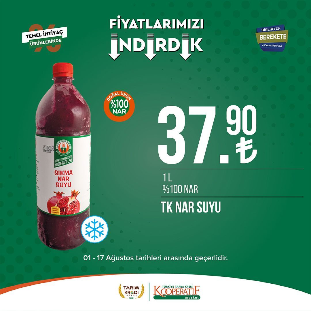 Tarım Kredi Market'ten seçili ürünlerde büyük indirim! 36