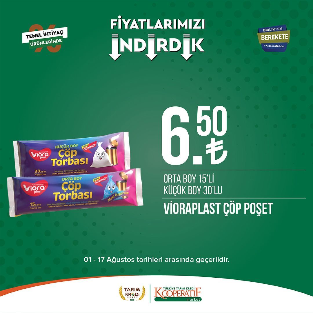 Tarım Kredi Market'ten seçili ürünlerde büyük indirim! 40