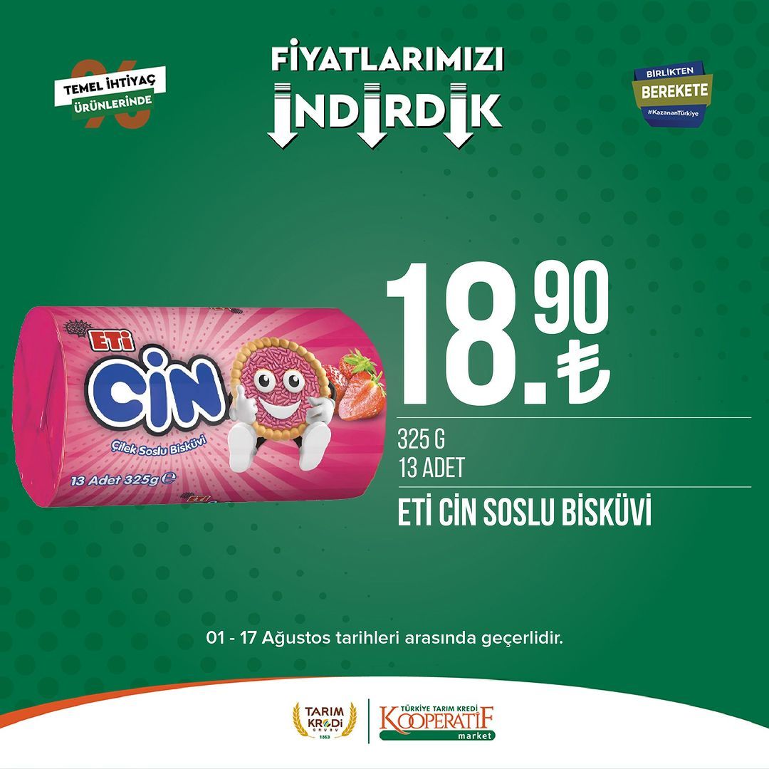 Tarım Kredi Market'ten seçili ürünlerde büyük indirim! 45