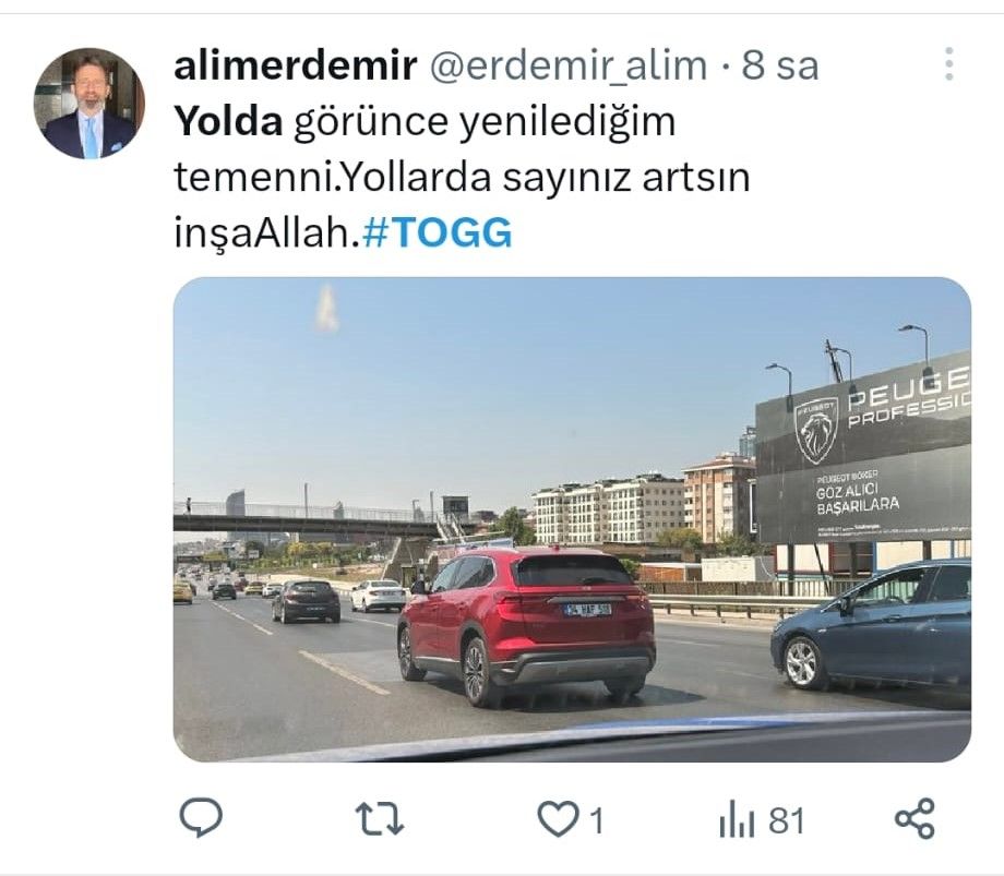 Trafikteki Togg'ların sayısı giderek artıyor 16