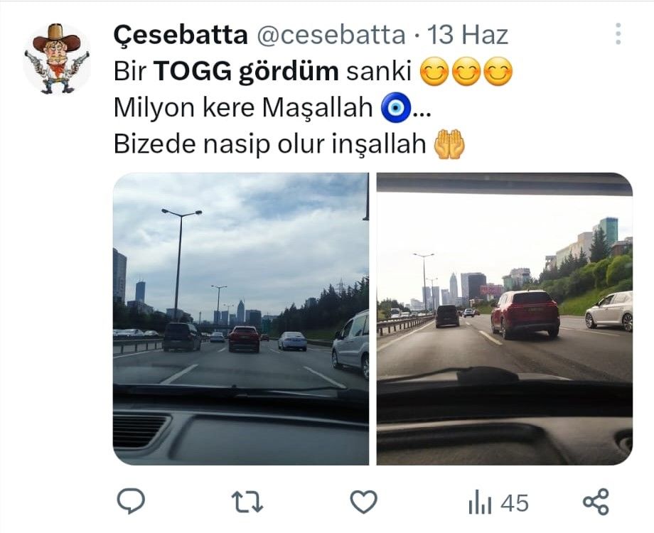 Trafikteki Togg'ların sayısı giderek artıyor 12