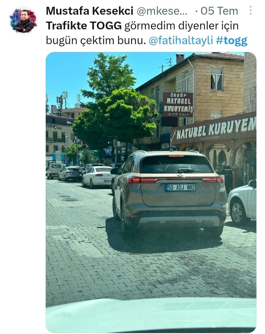 Trafikteki Togg'ların sayısı giderek artıyor 24