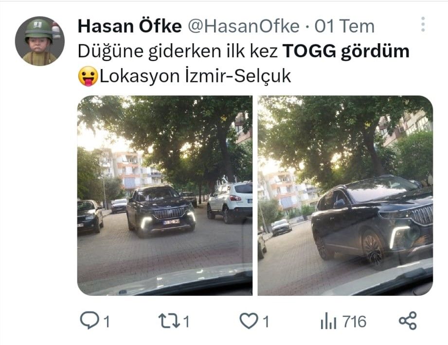 Trafikteki Togg'ların sayısı giderek artıyor 25