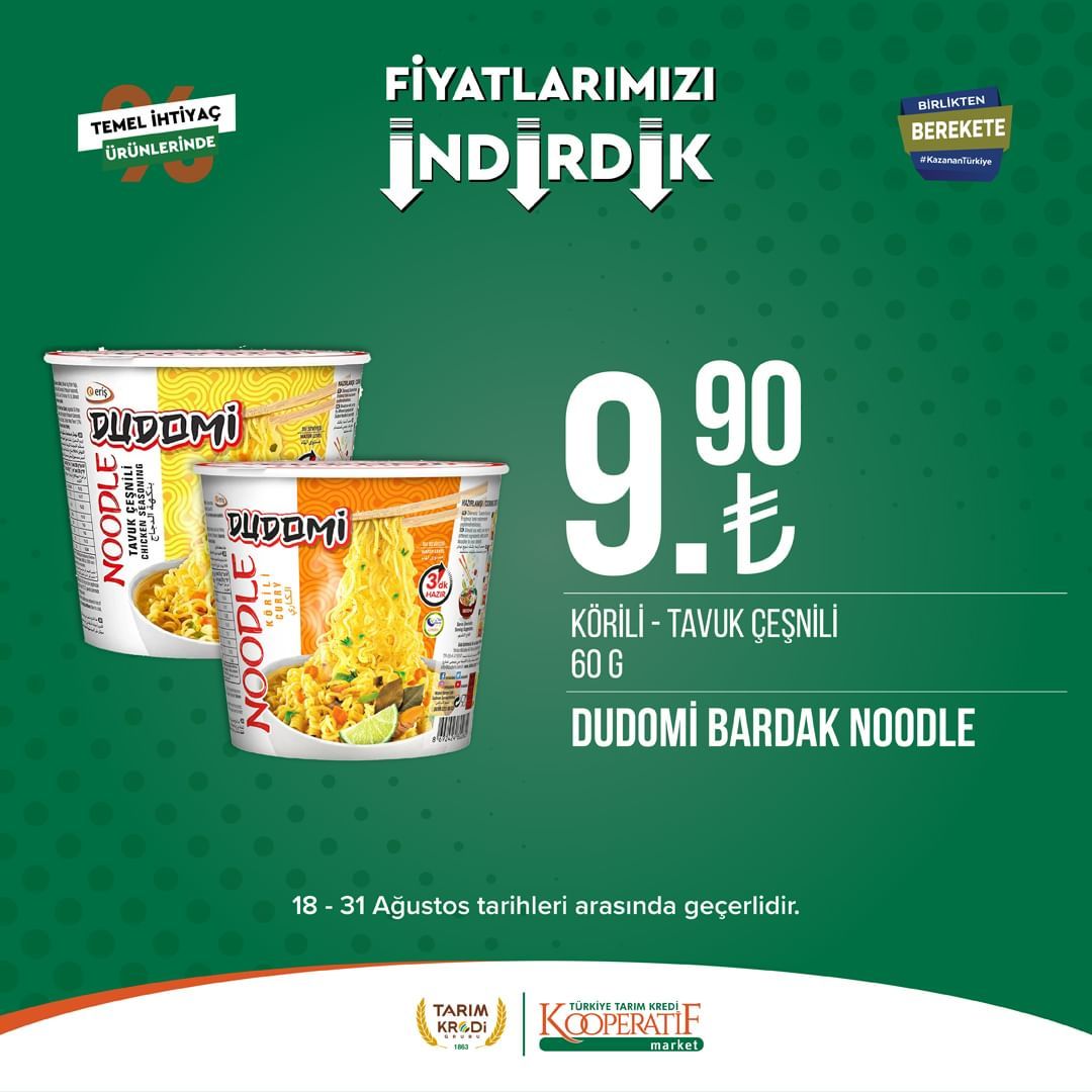 Tarım Kredi Market'te Ağustos ayı ikinci dönem indirimi başladı! 5