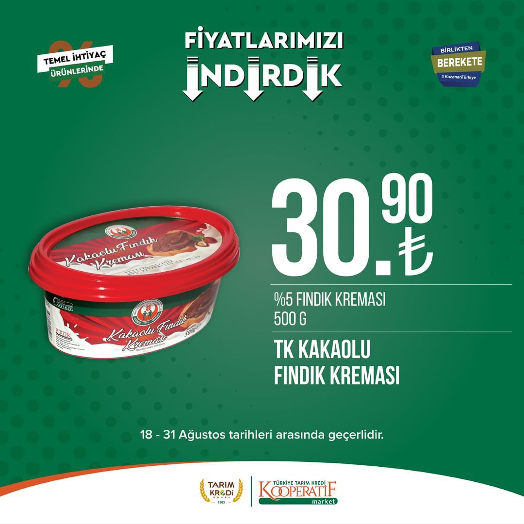 Tarım Kredi Market'te Ağustos ayı ikinci dönem indirimi başladı! 11