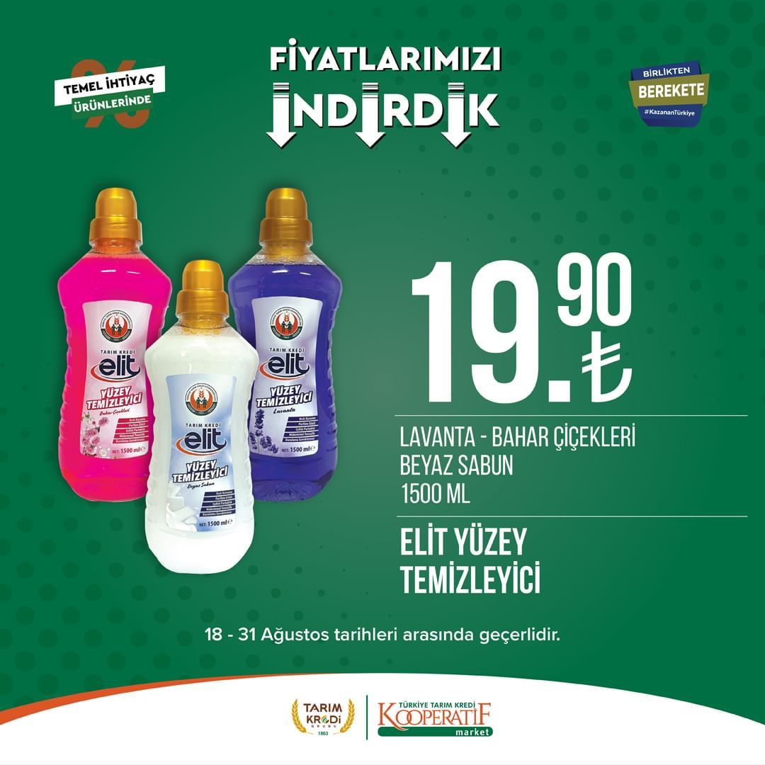 Tarım Kredi Market'te Ağustos ayı ikinci dönem indirimi başladı! 17