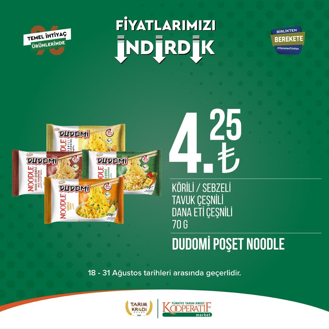 Tarım Kredi Market'te Ağustos ayı ikinci dönem indirimi başladı! 22